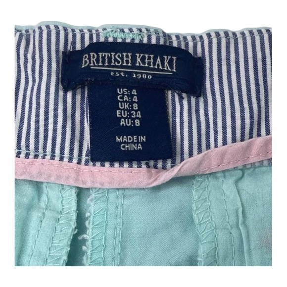 British Khaki Shorts Size 4 Watermelon Pattern - Picture 3 of 4